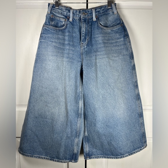 We The Free Denim - NWOT We The Free Cropped High Waist Extra Wide Leg Medium Wash Jeans Size 27